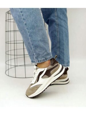 Кроссовки Бежевые белые