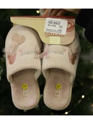 Домашние тапочки Пудровые