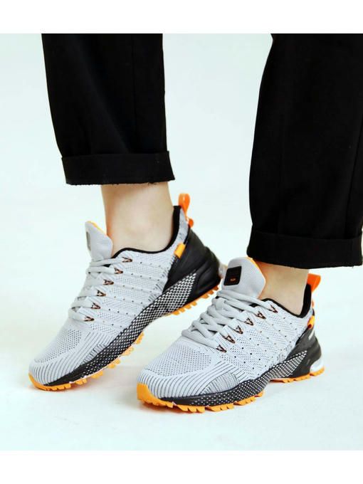 Кроссовки Серые оранжевые