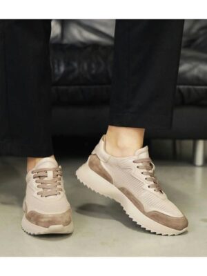 Кроссовки Бежевые коричневые