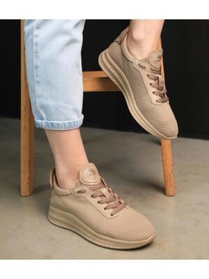 Кроссовки Бежевые