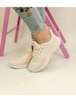 Кроссовки Светло-бежевые розовые