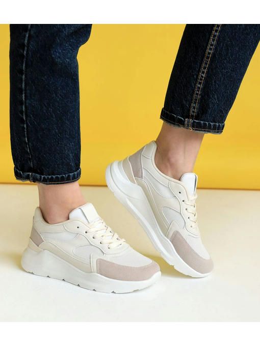 Кроссовки Бежевые