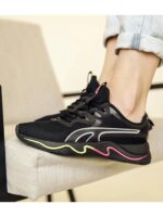 Кроссовки Черные зеленые