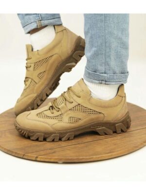Кроссовки перфорация Сrave Бежевые