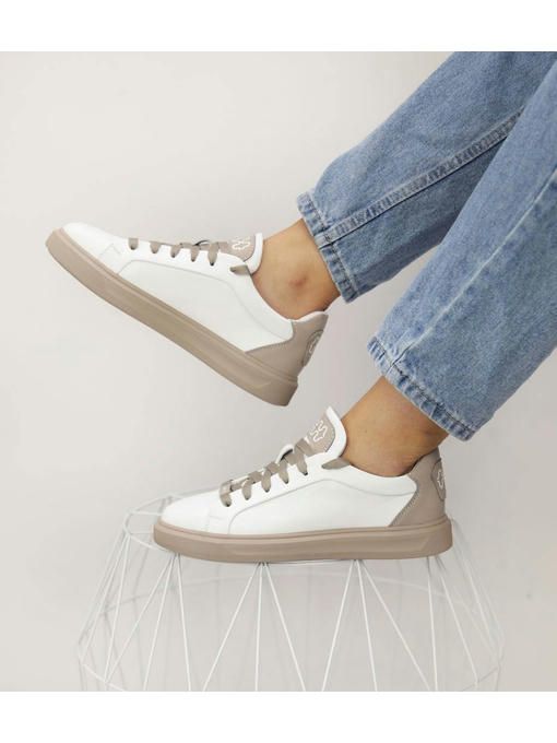 Кеды Белые бежевые — изображение 3