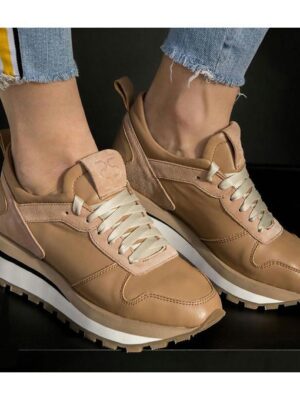 Кроссовки Темно бежевые