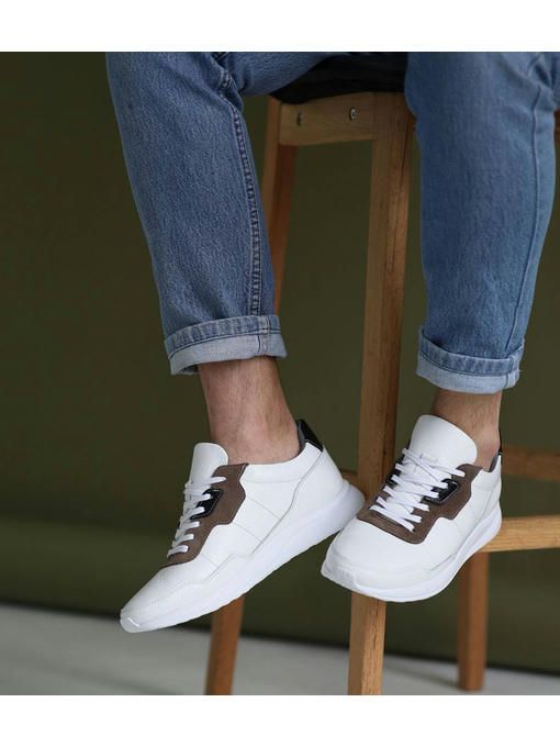 Кроссовки Белые коричневые — изображение 7