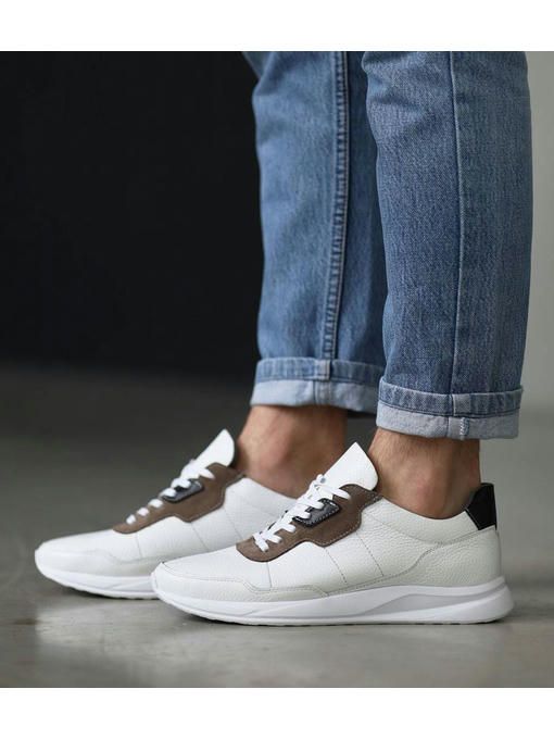 Кроссовки Белые коричневые — изображение 4