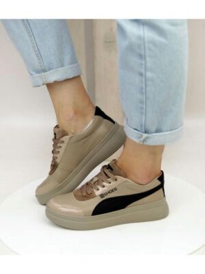 Кеды Бежевые черные