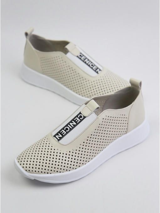 Кроссовки кожаные