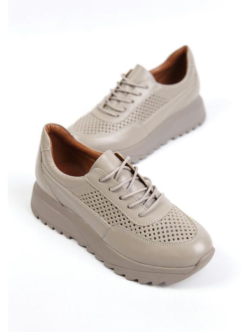 Кроссовки кожаные