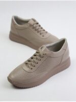 Кроссовки кожаные