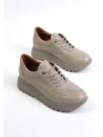 Кроссовки кожаные