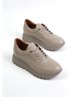 Кроссовки кожаные