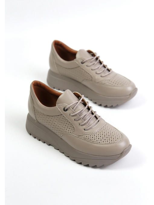 Кроссовки кожаные