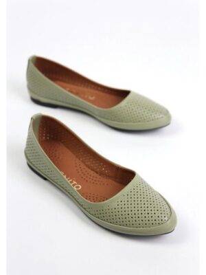 Балетки кожаные