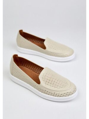 Балетки кожаные