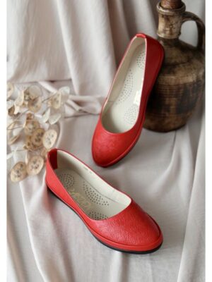 Балетки кожаные