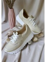 Кроссовки кожаные