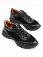 Кроссовки кожаные