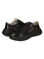 Кроссовки кожаные