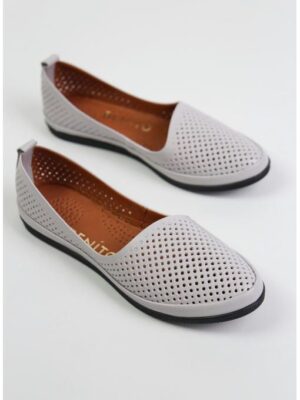 Балетки кожаные