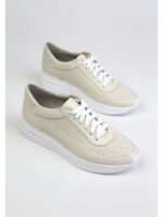 Кроссовки кожаные