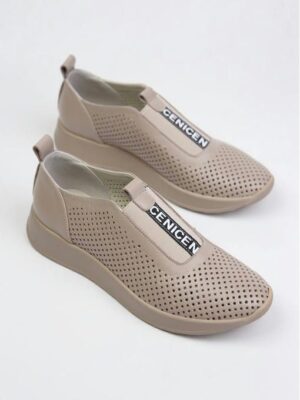 Кроссовки кожаные