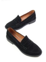 Лоферы замшевые