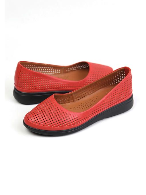 Балетки кожаные