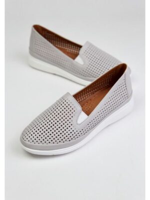 Балетки кожаные