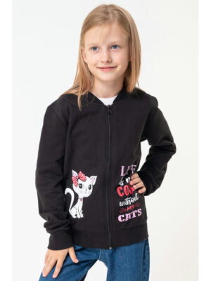 Бомбер для девочки из футера Bonito