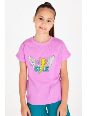 Хлопковая футболка для девочки Takro