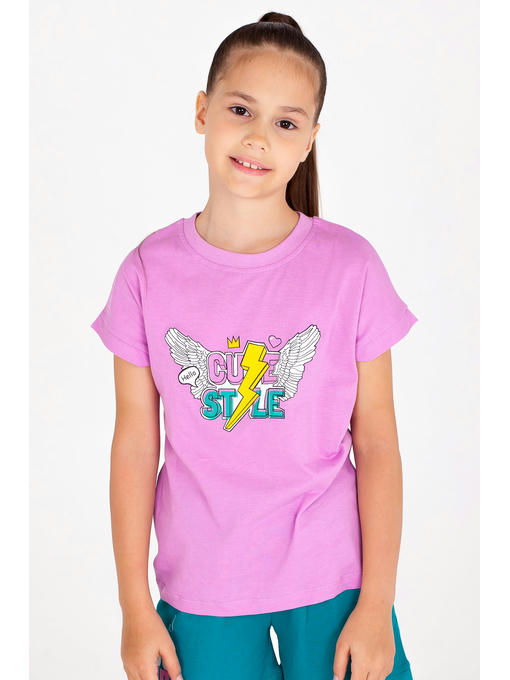 Хлопковая футболка для девочки Takro