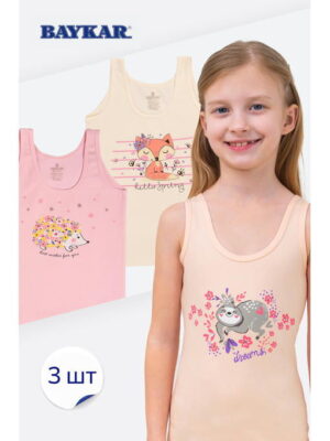 Майка для девочки 3шт Baykar