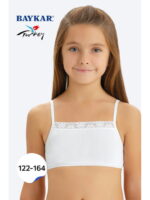 Хлопковая майка-топ для девочки с эластаном Baykar