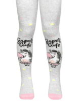 Теплые махровые колготки для девочки с рисунком Conte-kids