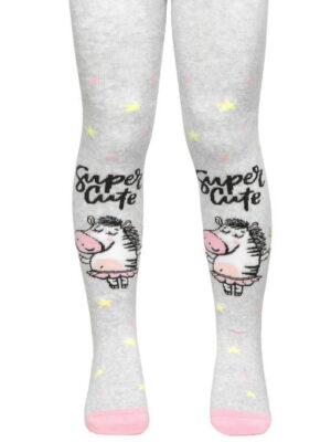 Теплые махровые колготки для девочки с рисунком Conte-kids