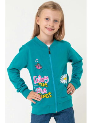 Бомбер для девочки из футера Bonito