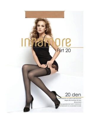 Чулки с элегантной кружевной резинкой на силиконовой основе 20 ден Innamore