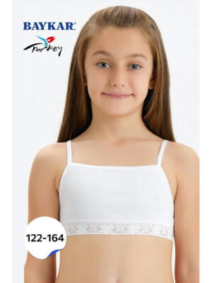 Хлопковая майка-топ для девочки с эластаном Baykar