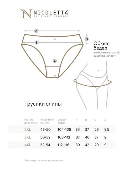 Женские трусы-слипы 5 шт. Nicoletta — изображение 3