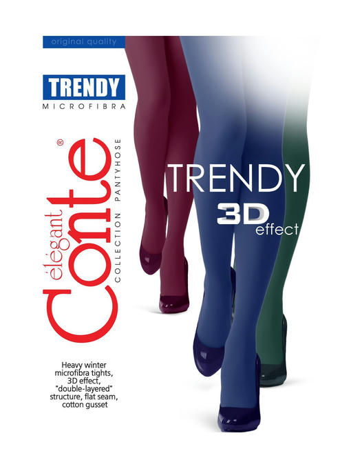 Женские плотные цветные колготки 150 ден Conte Elegant