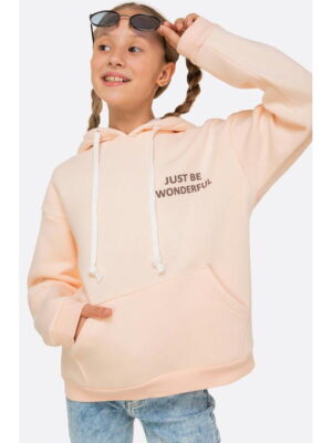 Теплая толстовка из футер трехнитки с начесом для девочки Bonito