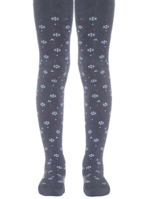 Теплые махровые колготки для девочки с рисунком Conte-kids