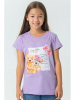 Хлопковая футболка для девочки Bonito