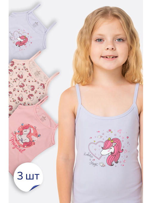 Майка на бретелях для девочки 3 шт. Baykar