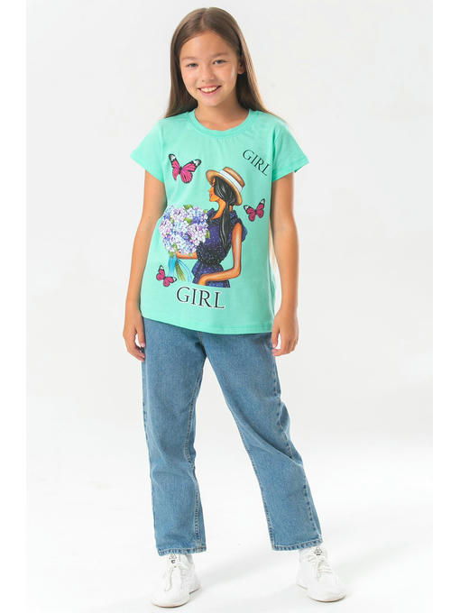 Хлопковая футболка для девочки Bonito — изображение 2