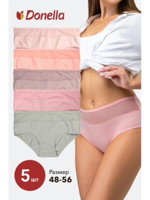 Женские трусы-слипы с высокой посадкой 5 шт. Donella
